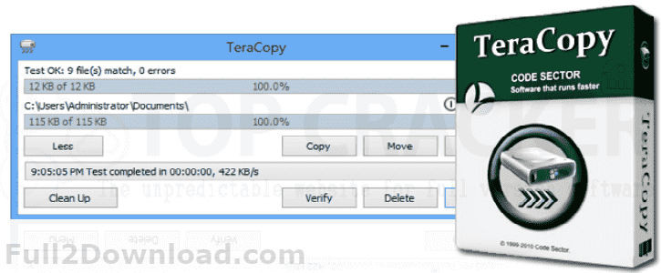 Download TeraCopy Pro v3.26 - Win Copy Speed Increaser
